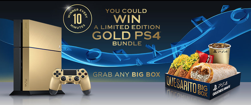 Illustration for article titled Do You Want This Gorgeous Gold PS4 Nathan Drake Collection Bundle? Do you like... Taco Bell?